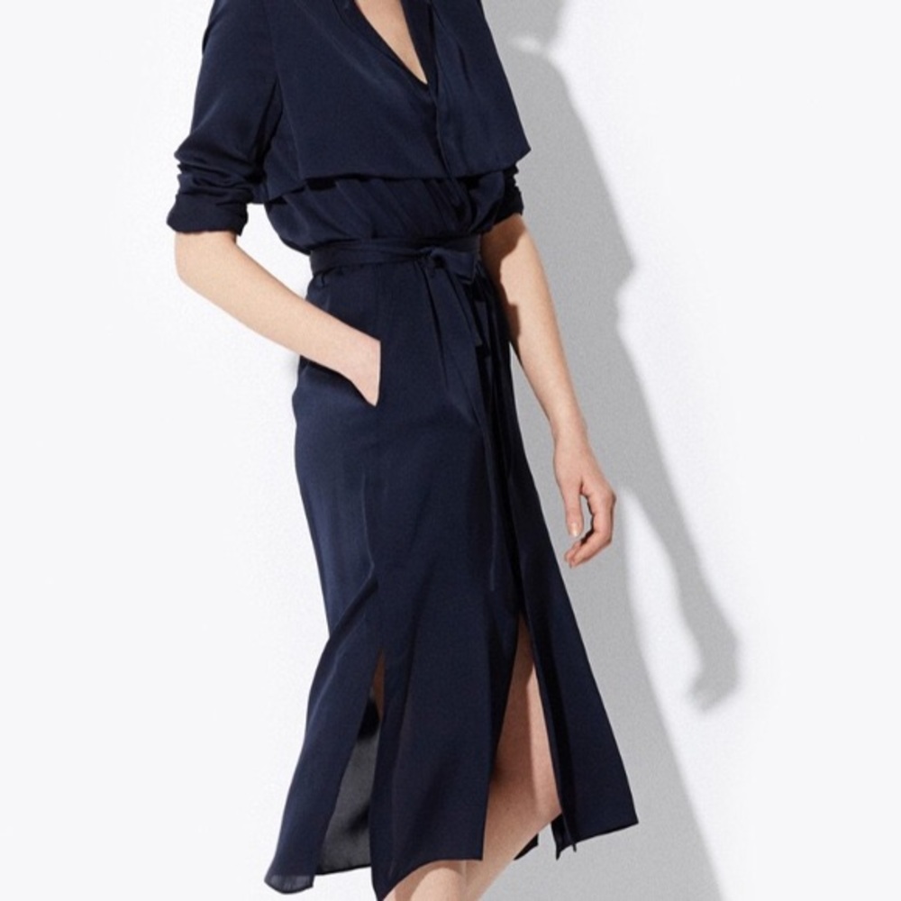 Ayr Silk Trench Dress